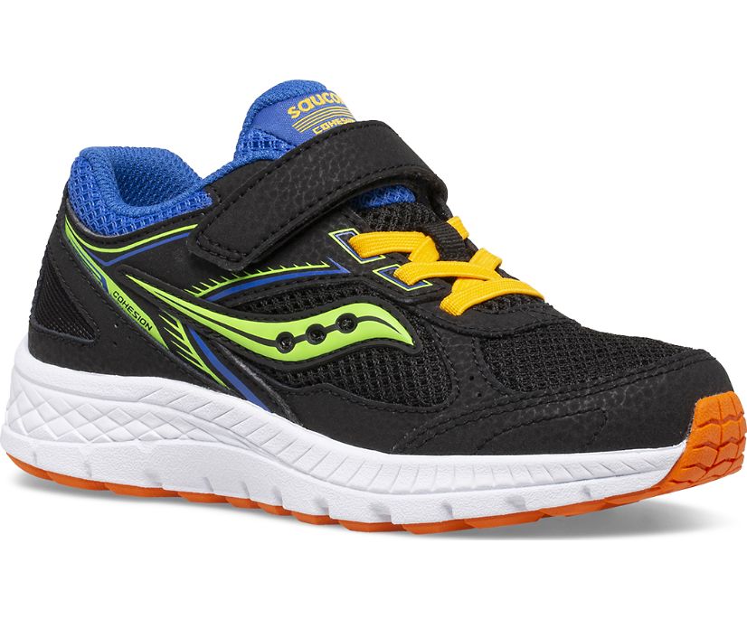 Kids' Saucony Big Cohesion 14 A/C Sneaker Running Shoes Black Multicolor | UK-72501