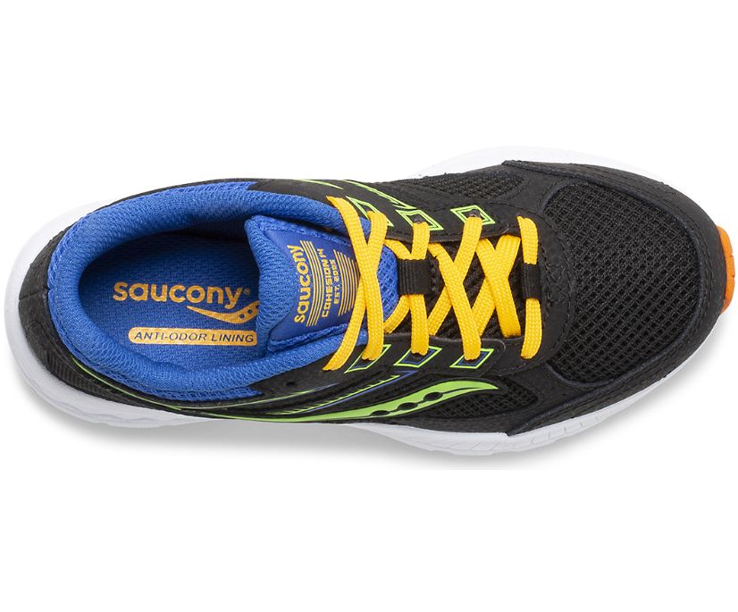 Kids' Saucony Big Cohesion 14 Lace Sneaker Running Shoes Black Multicolor | UK-96385