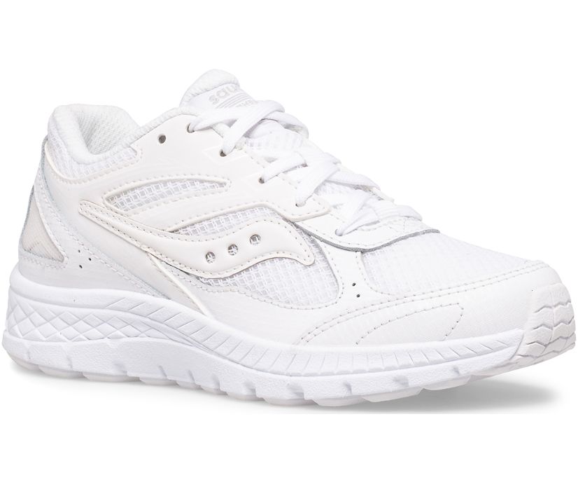 Kids' Saucony Big Cohesion 14 Lace Sneaker Running Shoes White | UK-97365