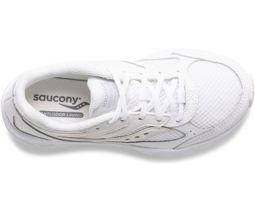 Kids' Saucony Big Cohesion 14 Lace Sneaker Running Shoes White | UK-97365