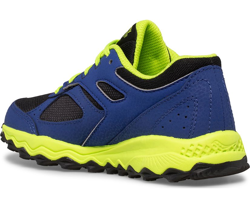 Kids' Saucony Big Cohesion Tr14 Lace Sneaker Running Shoes Blue Black Green | UK-51672