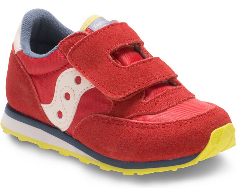 Kids' Saucony Big Jazz Hook & Loop Sneaker Running Shoes Light Green Red Blue | UK-72683