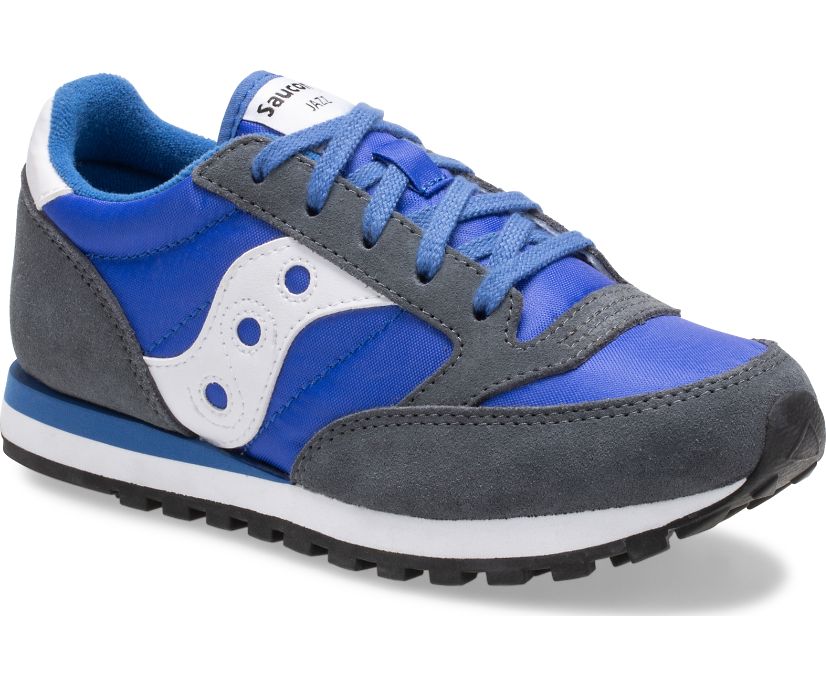 Kids' Saucony Big Jazz Original Sneaker Running Shoes Grey Blue | UK-41306