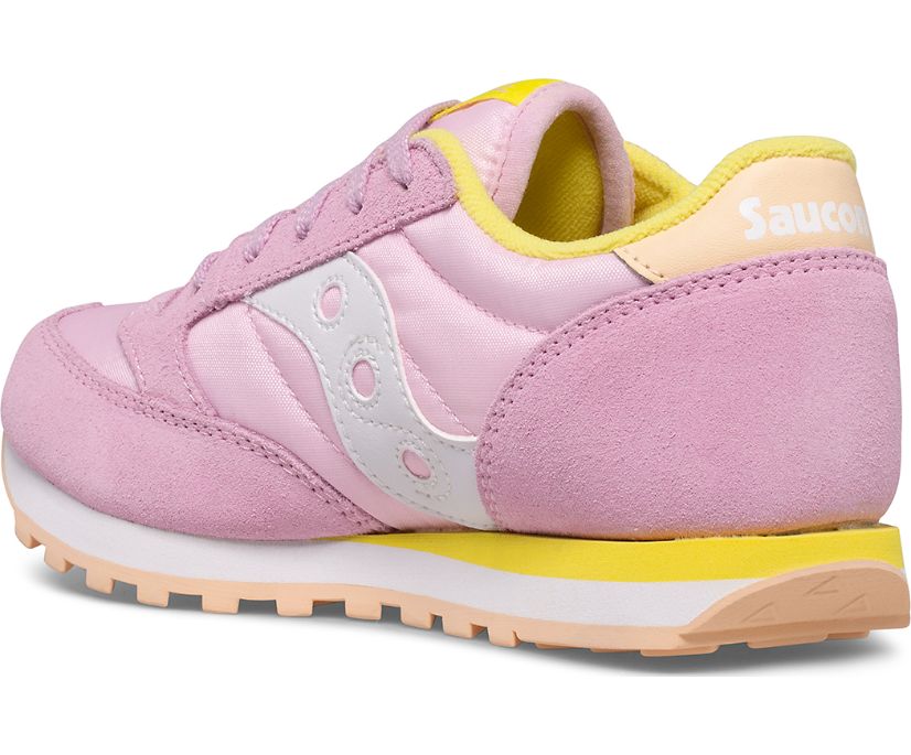 Kids' Saucony Big Jazz Original Sneaker Running Shoes Pink Yellow | UK-62014