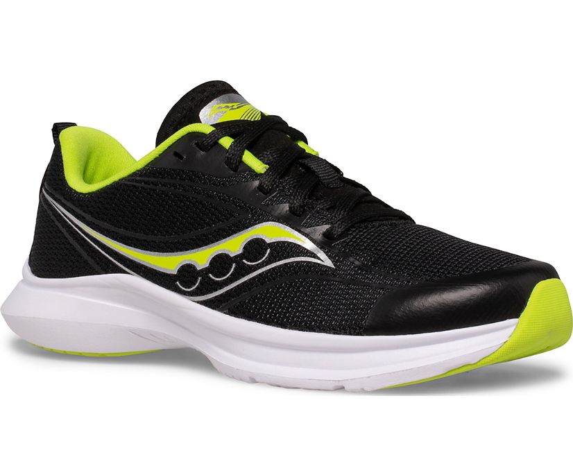 Kids' Saucony Big Kinvara 13 Sneaker Running Shoes Black Light Green | UK-80156