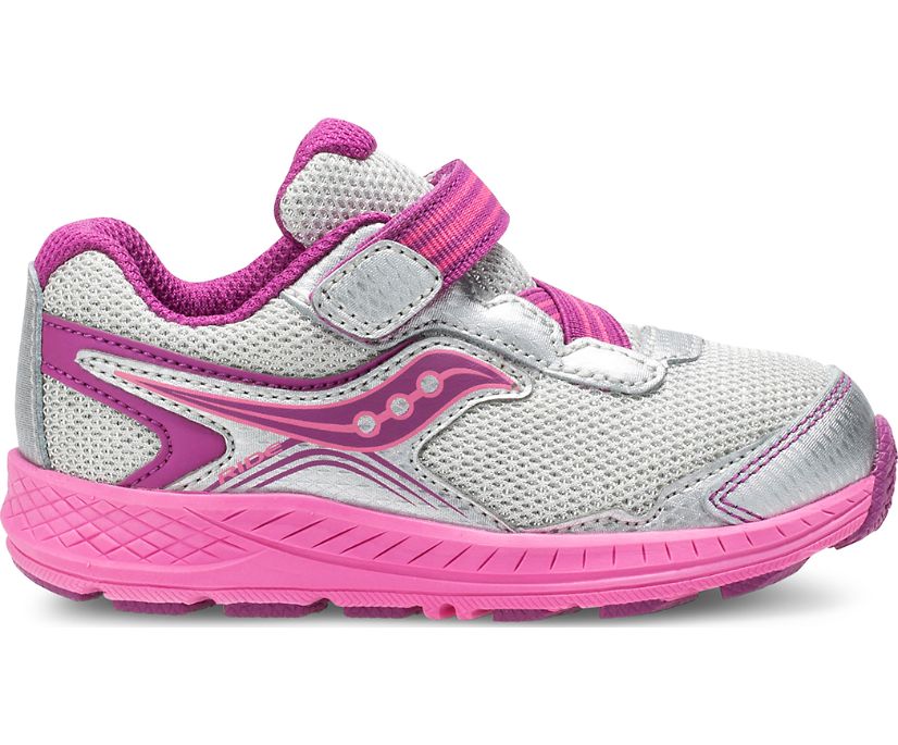 Kids\' Saucony Big Ride 10 Jr. Sneaker Running Shoes Silver Pink | UK-12083