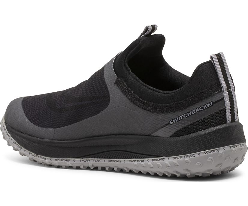 Kids' Saucony Big Switchback 2.0 Sneaker Running Shoes Black Grey | UK-30497