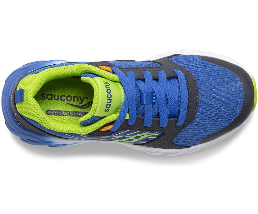 Kids' Saucony Big Wind 2.0 Lace Sneaker Running Shoes Blue Green | UK-04351