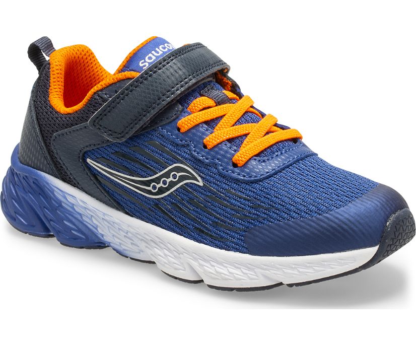 Kids' Saucony Big Wind A/C Sneaker Running Shoes Navy | UK-16750