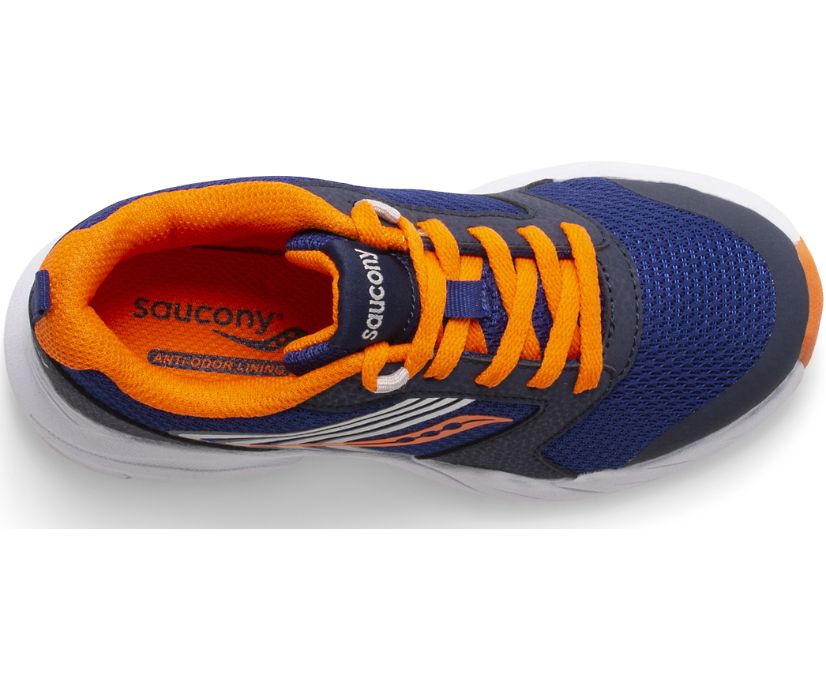 Kids' Saucony Big Wind Fst Lace Sneaker Running Shoes Navy Orange | UK-98502