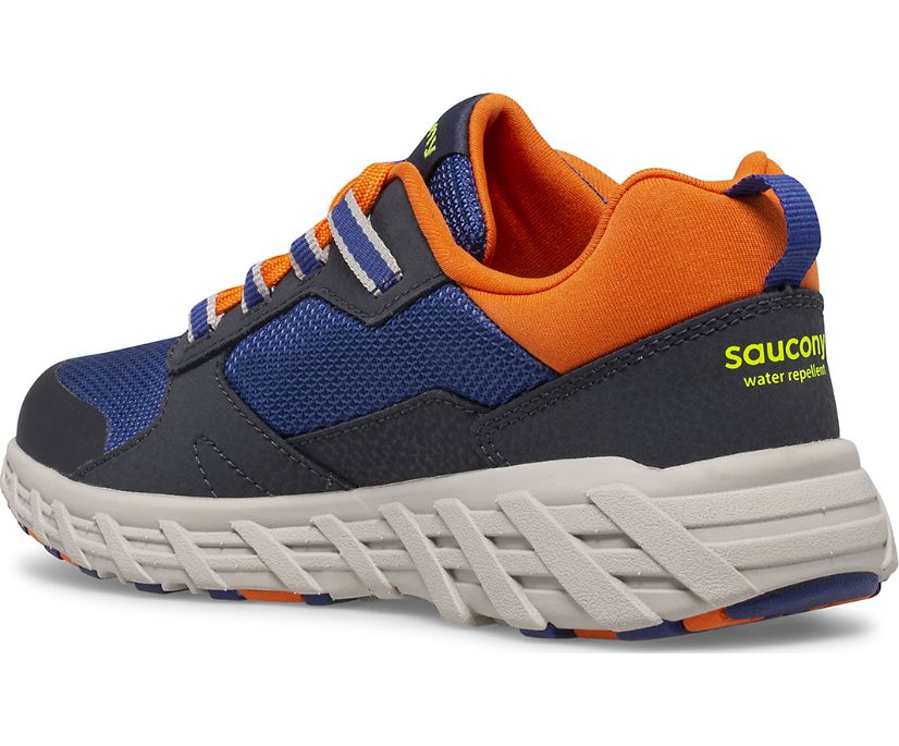 Kids' Saucony Big Wind Shield 2.0 Sneaker Running Shoes Navy Grey Orange | UK-79824