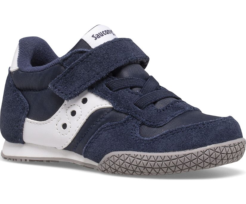 Kids' Saucony Bullet Jr. Sneaker Running Shoes Navy White Grey | UK-64519