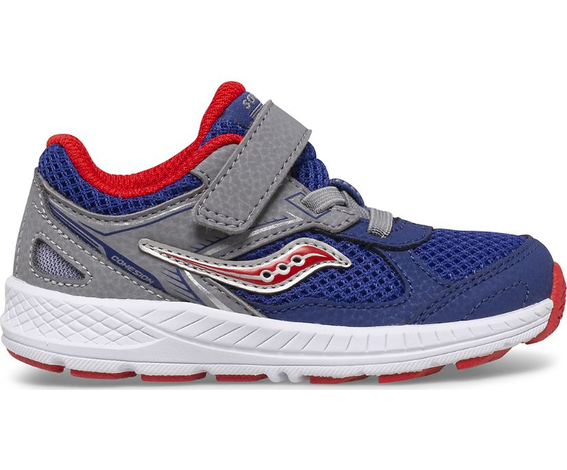 Kids\' Saucony Cohesion 14 A/C Jr. Sneaker Running Shoes Navy Red | UK-71925