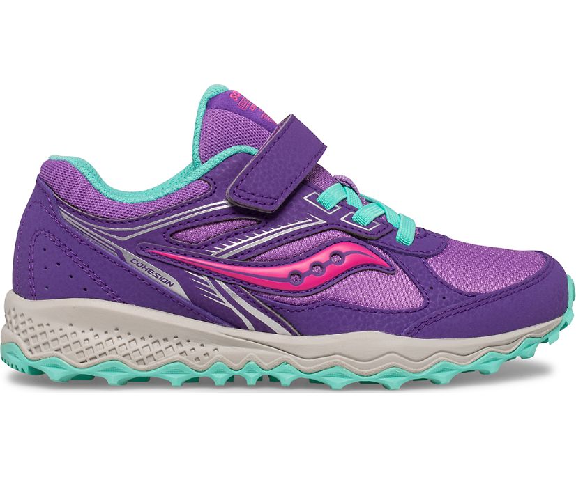 Kids\' Saucony Cohesion Tr14 A/C Sneaker Running Shoes Purple Pink | UK-72136