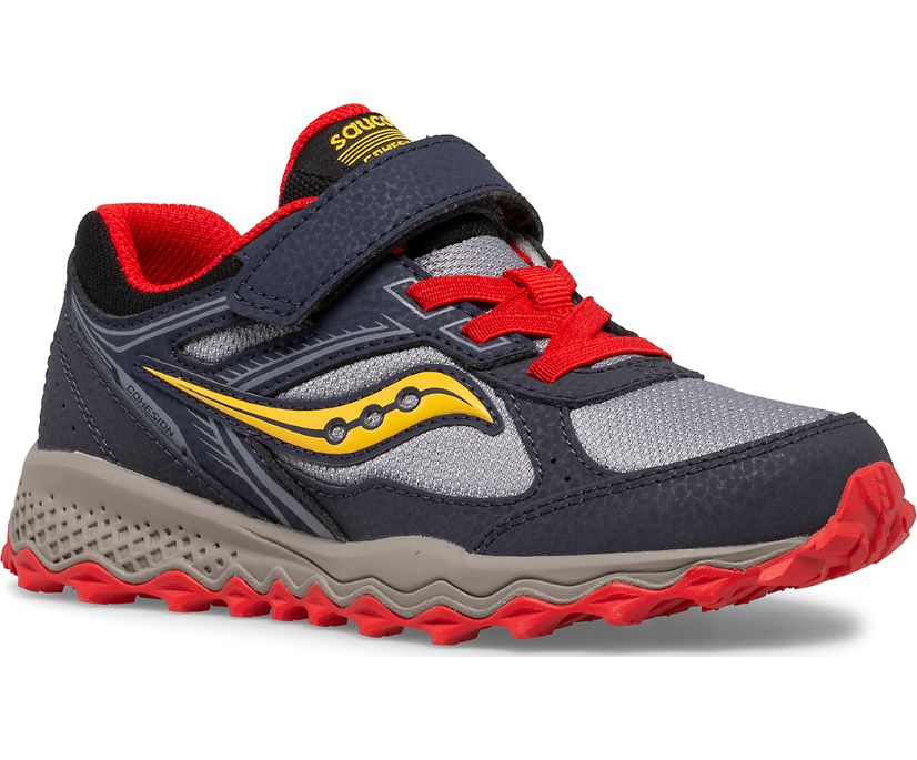 Kids' Saucony Cohesion Tr14 A/C Sneaker Running Shoes Navy Grey Red | UK-73650