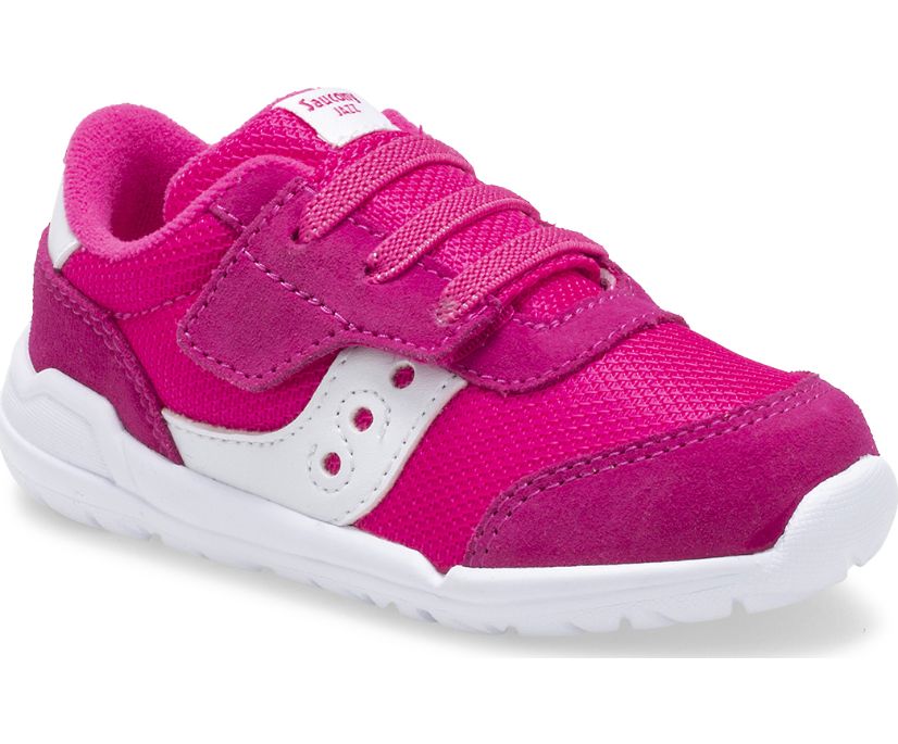 Kids' Saucony Jazz Riff Sneaker Running Shoes Pink White | UK-72304