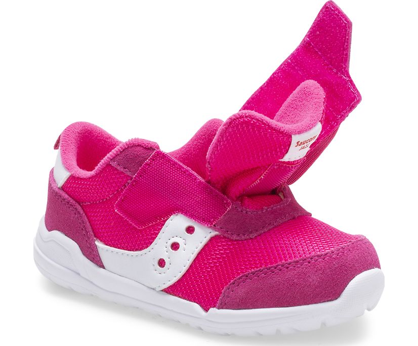 Kids' Saucony Jazz Riff Sneaker Running Shoes Pink White | UK-72304