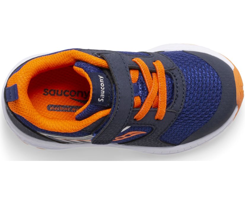 Kids' Saucony Wind Fst Jr. Sneaker Running Shoes Navy Orange | UK-40731