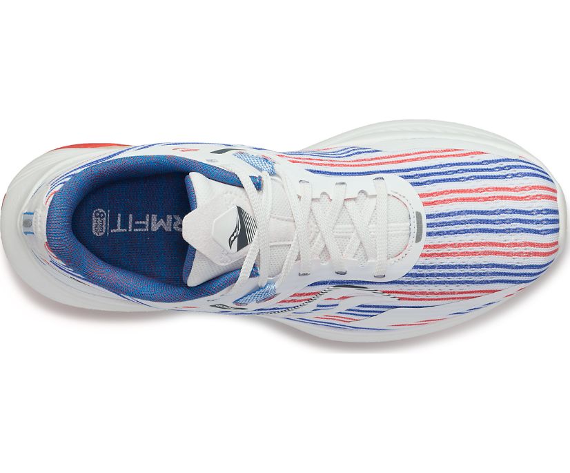 Men's Saucony Banner Guide 15 Walking Shoes White Red Blue | UK-12907