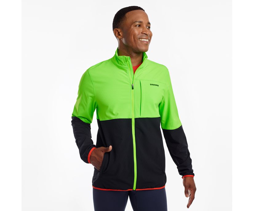 Men\'s Saucony Bluster Jackets Light Green | UK-31824