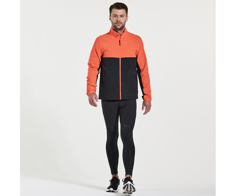 Men's Saucony Bluster Jackets Red | UK-95261