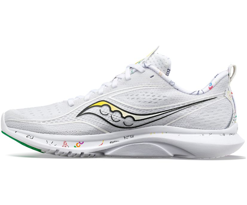 Men's Saucony Children's Day Kinvara 13 Running Shoes White Multicolor | UK-72648