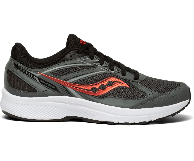 Men\'s Saucony Cohesion 14 Running Shoes Grey | UK-51476