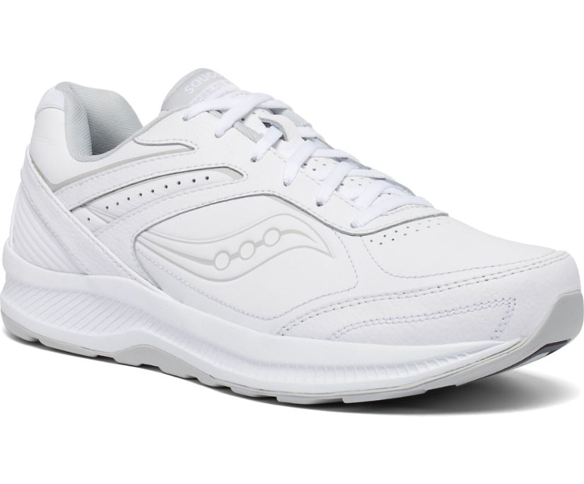 Men's Saucony Echelon Walker 3 Extra Wide Walking Shoes White | UK-13274