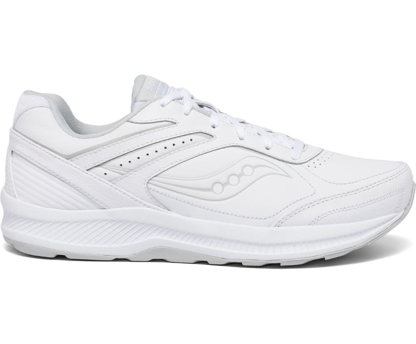 Men\'s Saucony Echelon Walker 3 Extra Wide Walking Shoes White | UK-13274