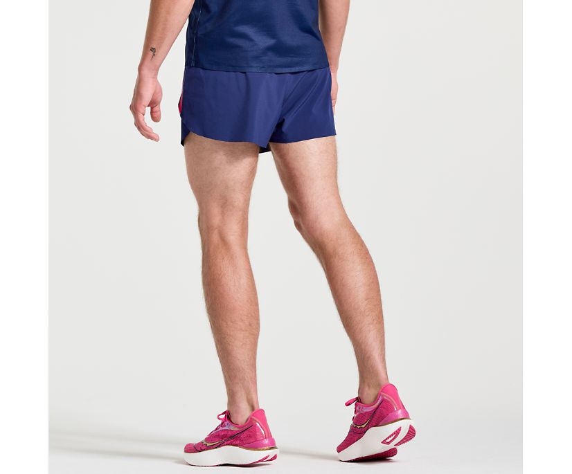 Men's Saucony Elite Split Short Blue | UK-68921