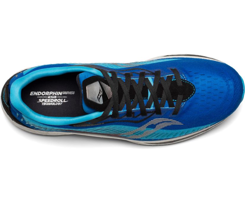 Men's Saucony Endorphin Speed 2 Running Shoes Royal Black | UK-30682