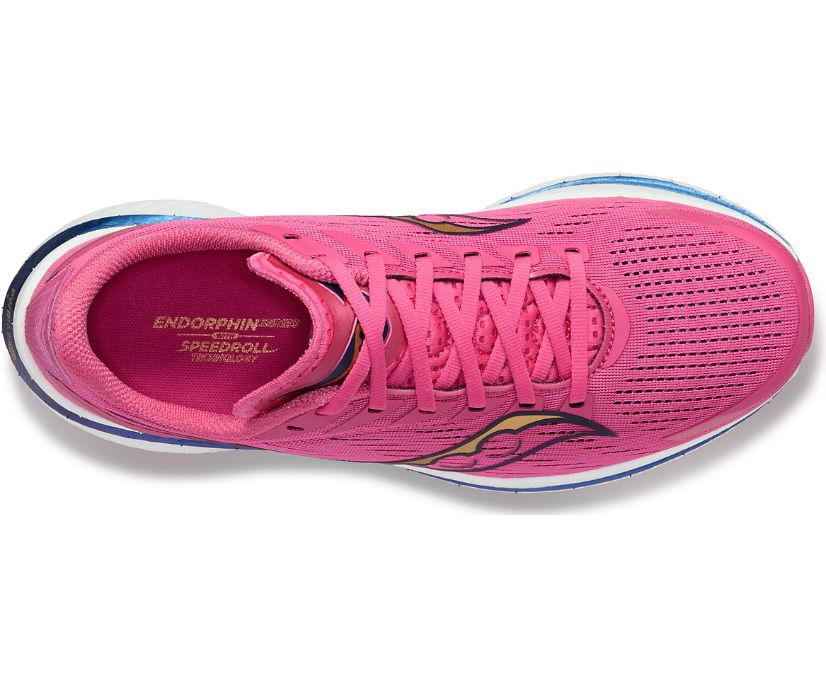 Men's Saucony Endorphin Speed 3 Running Shoes Pink | UK-13502