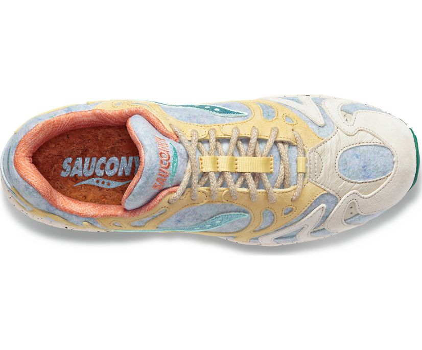 Men's Saucony Grid Azura 2000 Felt Sneakers Grey Multicolor | UK-84501