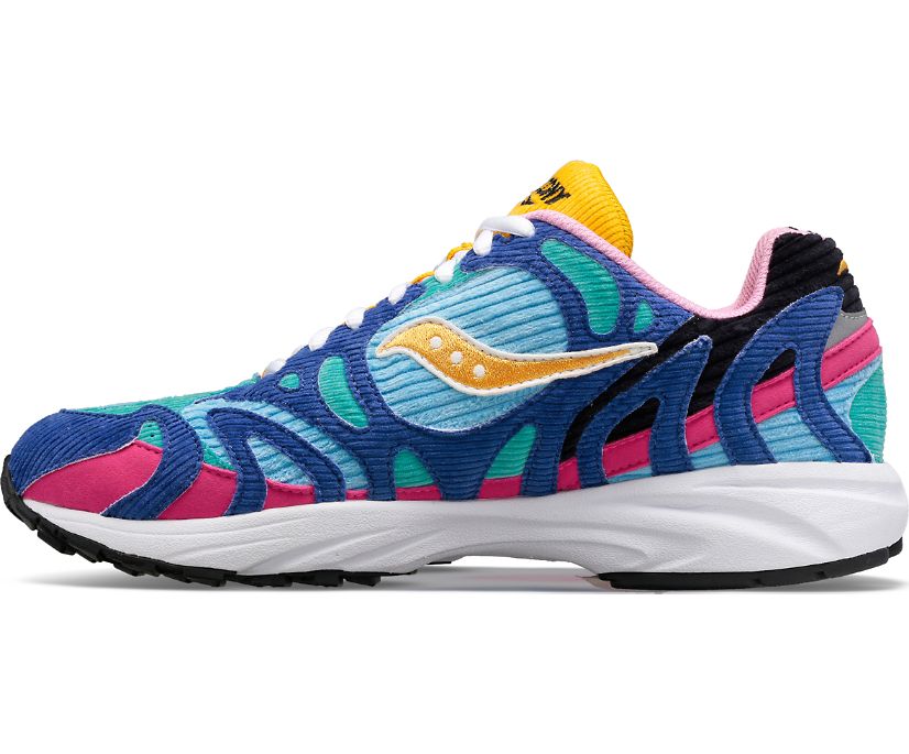 Men's Saucony Grid Azura 2000 Patchwork Sneakers Multicolor | UK-12908