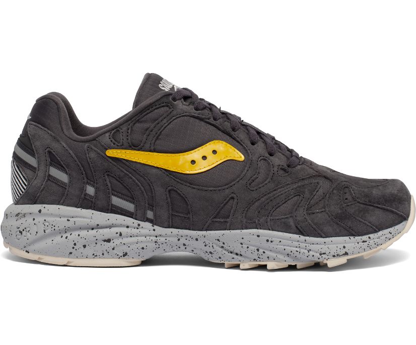 Men\'s Saucony Grid Azura 2000 Sneakers Black Yellow | UK-13276