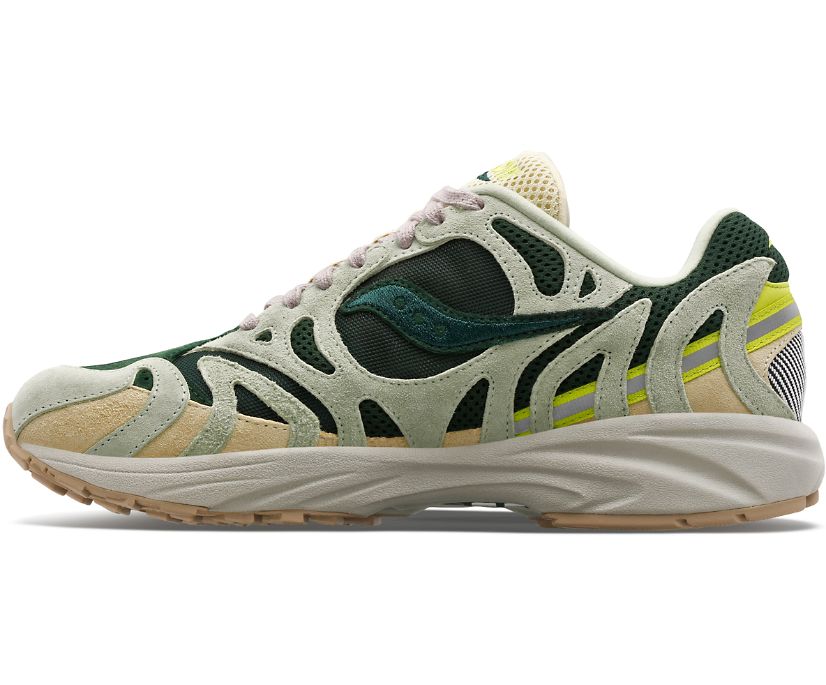 Men's Saucony Grid Azura 2000 Sneakers Light Green Dark Green | UK-85326