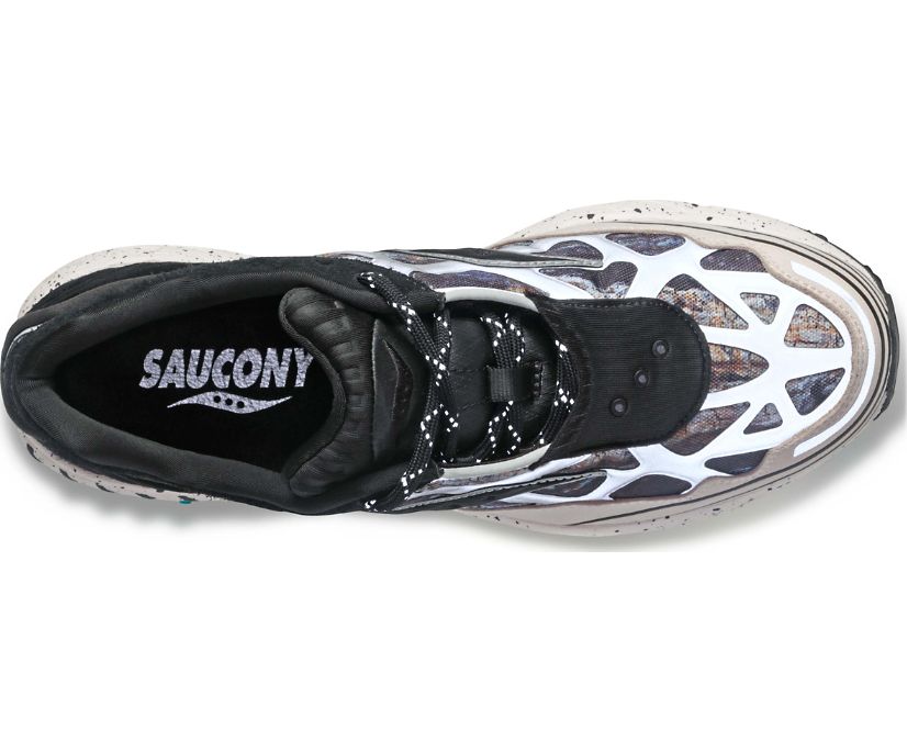 Men's Saucony Grid Web Reflect Camo Sneakers Grey Black | UK-68341