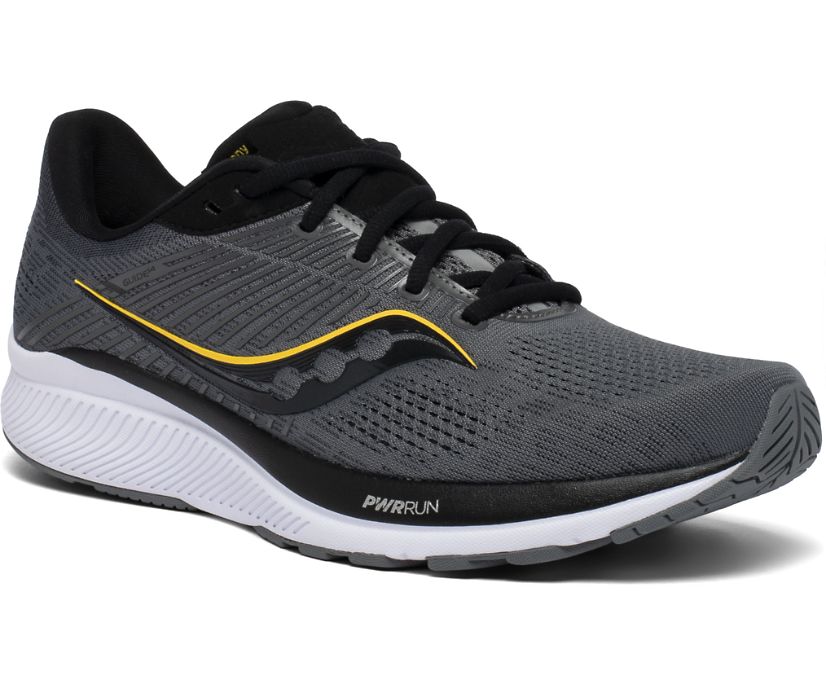 Men's Saucony Guide 14 Running Shoes Grey Gold | UK-95436