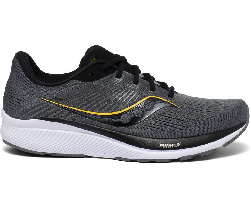 Men\'s Saucony Guide 14 Running Shoes Grey Gold | UK-95436