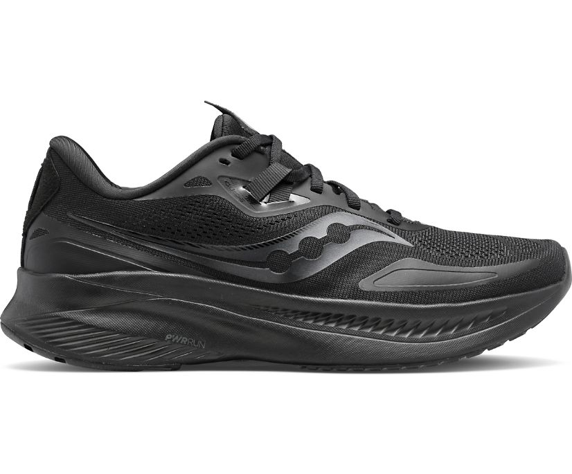 Men\'s Saucony Guide 15 Running Shoes Black | UK-50762