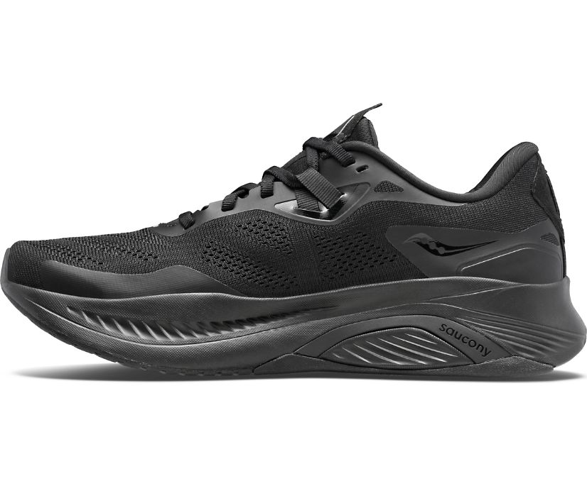 Men's Saucony Guide 15 Walking Shoes Black | UK-14035