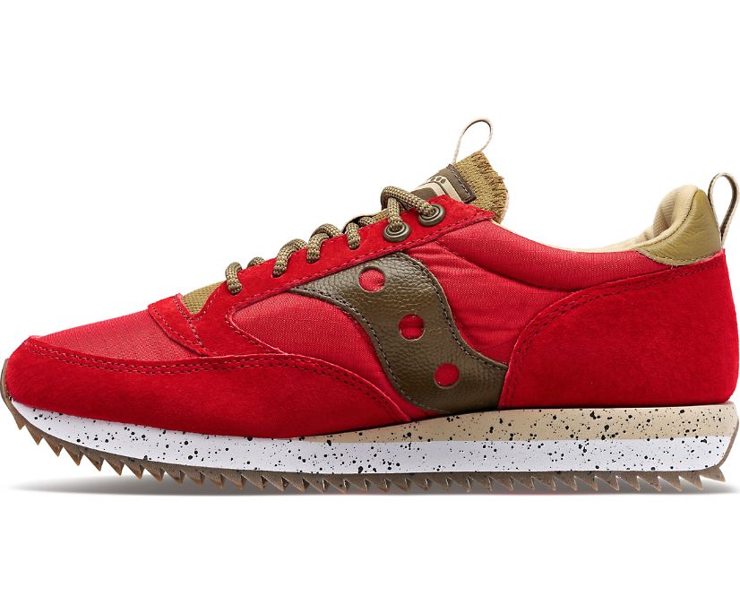 Men's Saucony Jazz 81 Peak Premium Sneakers Red Green | UK-64178