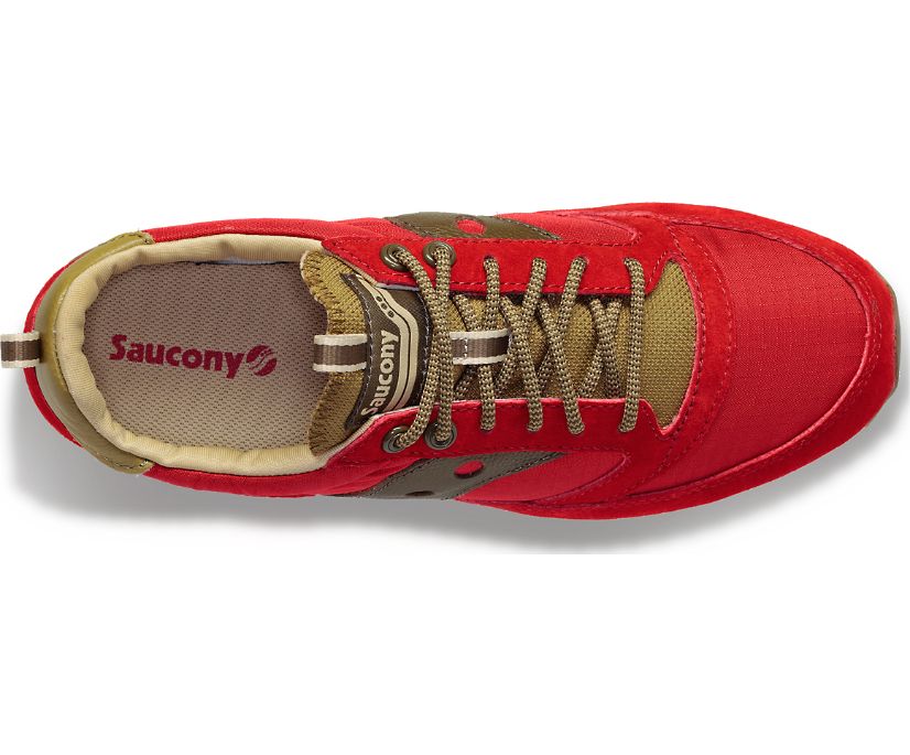 Men's Saucony Jazz 81 Peak Premium Sneakers Red Green | UK-64178