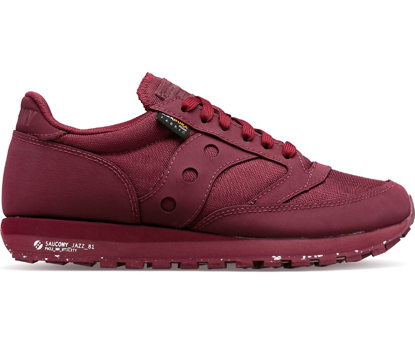 Men\'s Saucony Jazz 81 Utilitarian Cordura Sneakers Burgundy | UK-07591