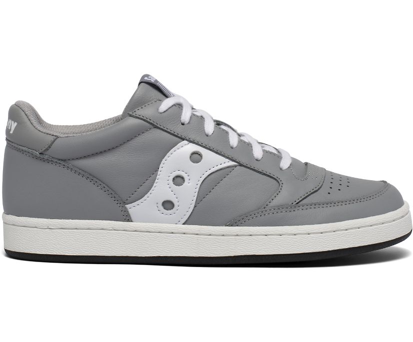 Men\'s Saucony Jazz Court Sneakers Grey White | UK-98127