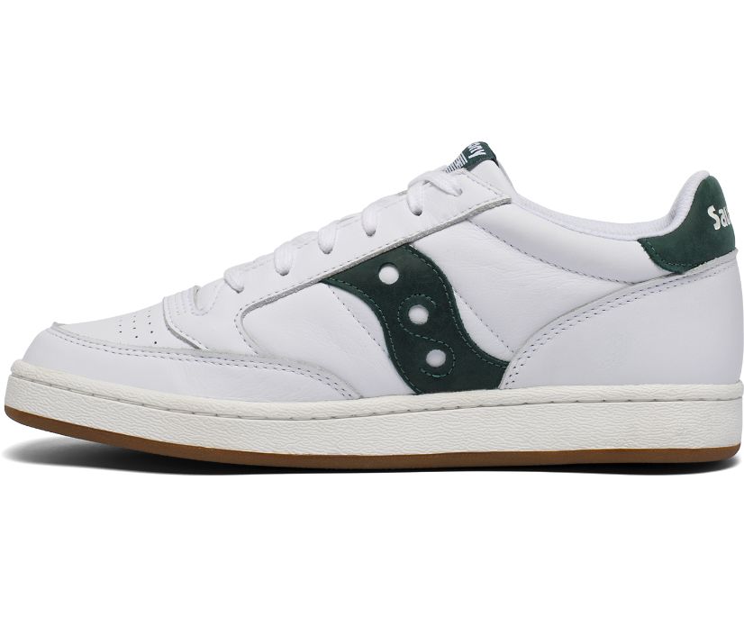 Men's Saucony Jazz Court Sneakers White Green | UK-64701