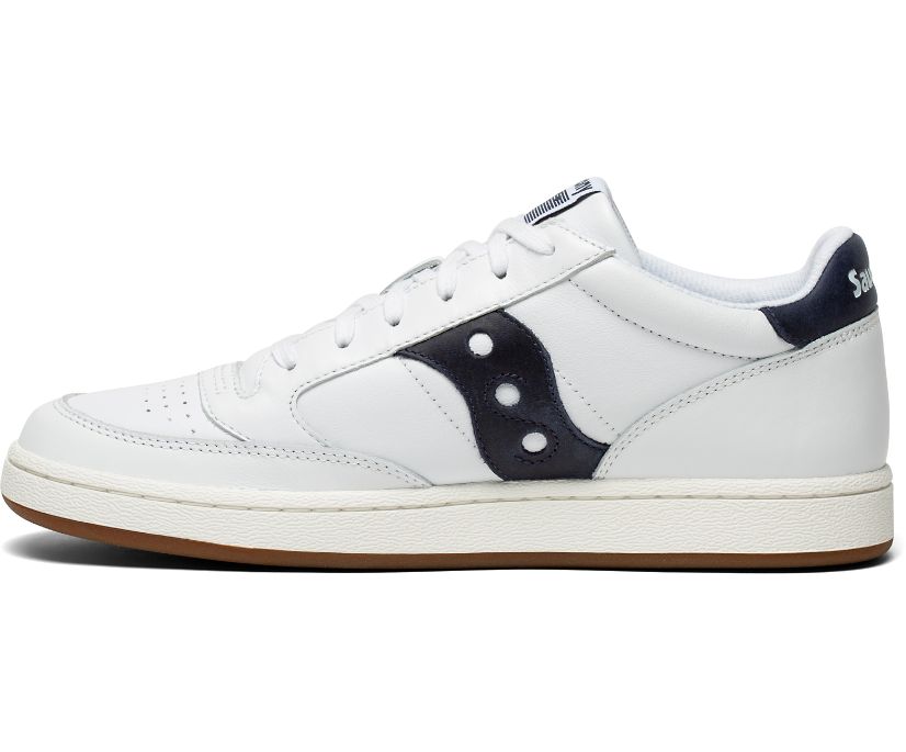 Men's Saucony Jazz Court Sneakers White Navy | UK-79154