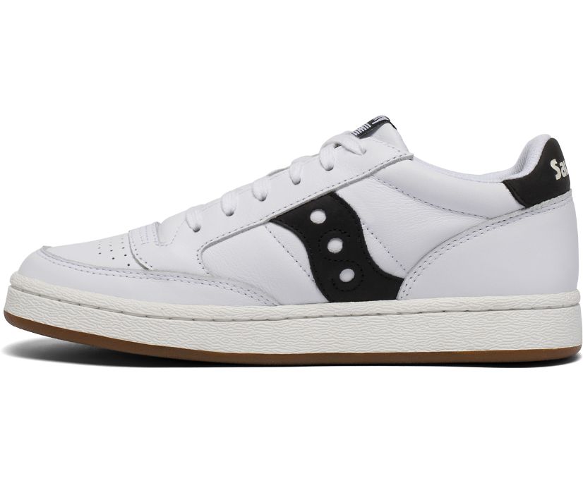 Men's Saucony Jazz Court Sneakers White Black | UK-83152