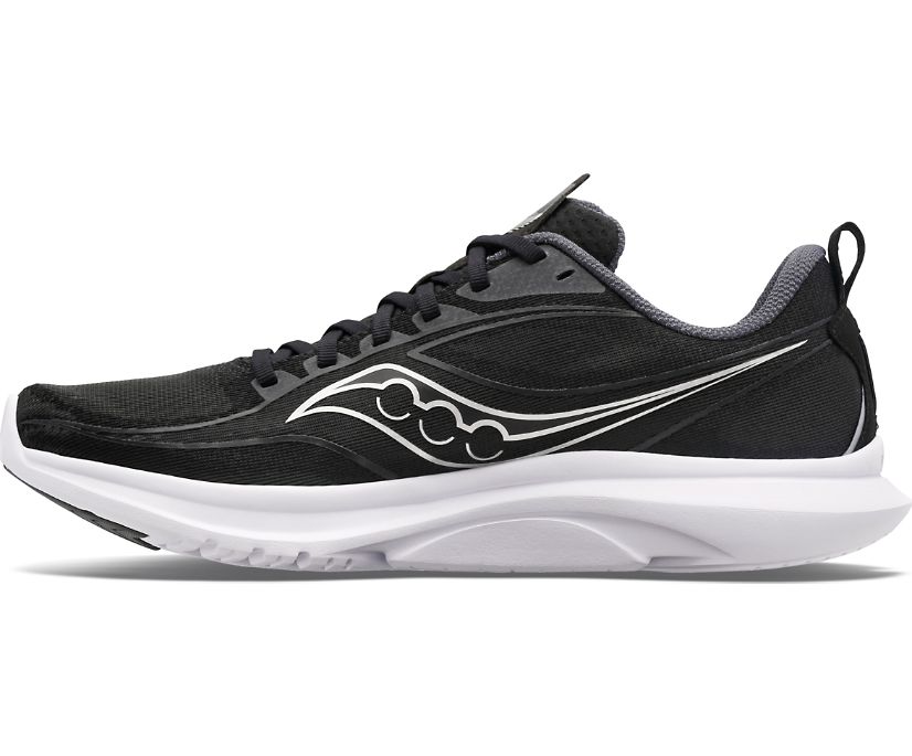 Men's Saucony Kinvara 13 Running Shoes Black Silver | UK-73965