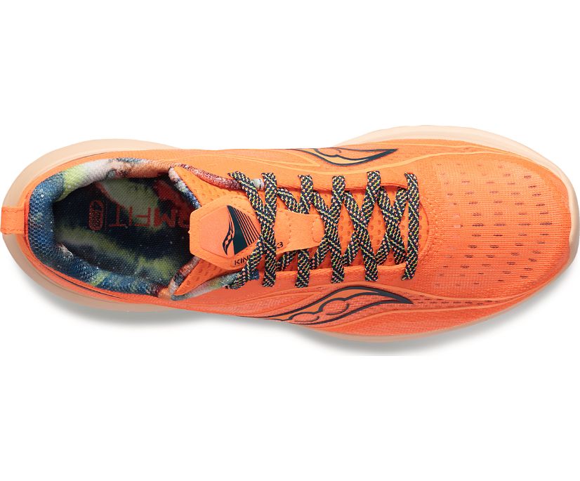 Men's Saucony Kinvara 13 Running Shoes Orange Green | UK-28134